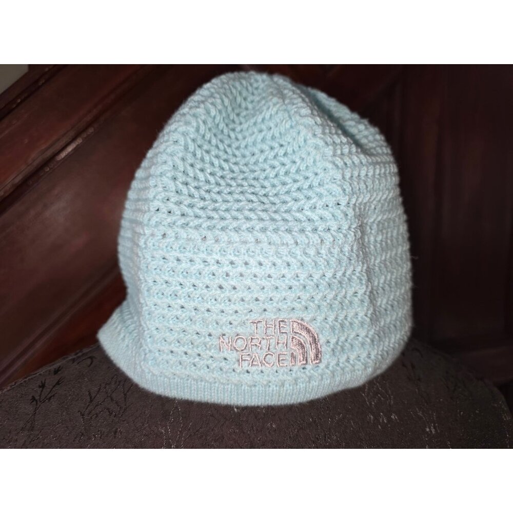 The North Face Womens Knit Beanie Aqua Blue Unisex One Size